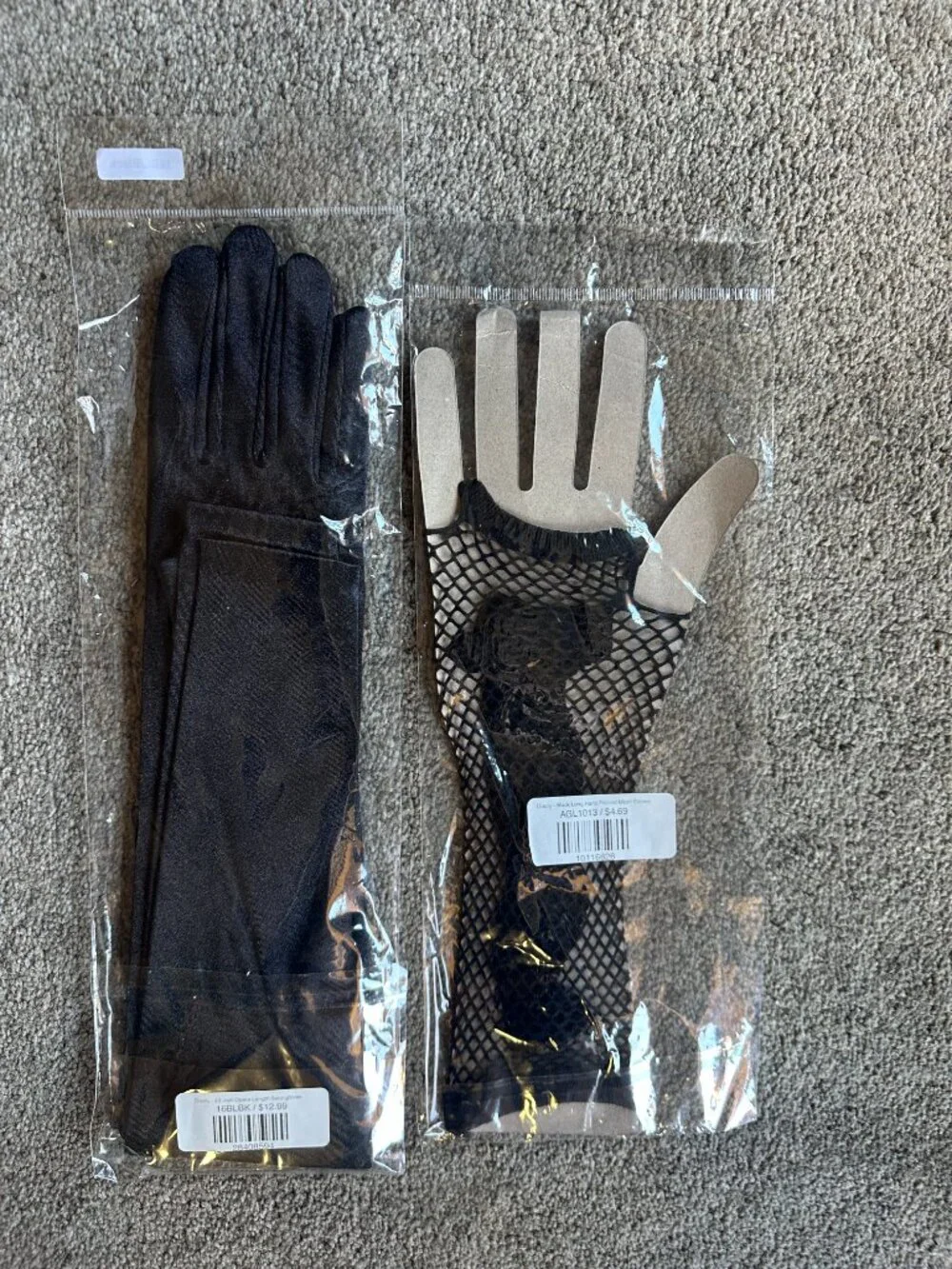 Sexy! Long Black Gloves! Lot of 2